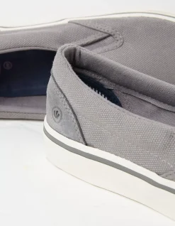 FatFace Ollie Slip On Trainers Grey Clearance
