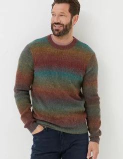 FatFace Ombre Crew Jumper Multi