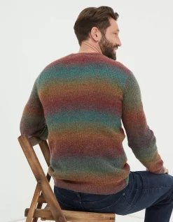 FatFace Ombre Crew Jumper Multi