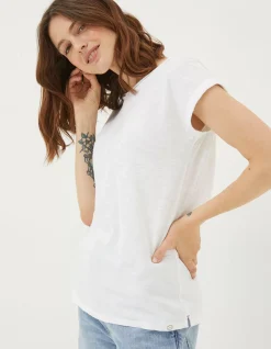 FatFace Organic Cotton Ivy T Shirt White Discount