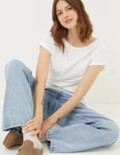 FatFace Organic Cotton Ivy T Shirt White Discount
