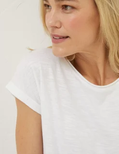 FatFace Organic Cotton Ivy T Shirt White Discount