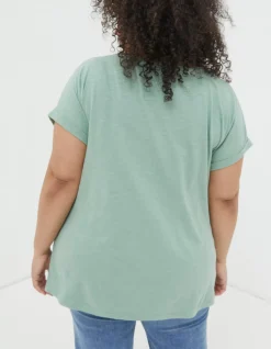 FatFace Organic Cotton Ivy T Shirt Sage Green Hot