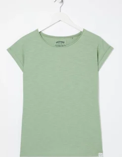 FatFace Organic Cotton Ivy T Shirt Sage Green Hot