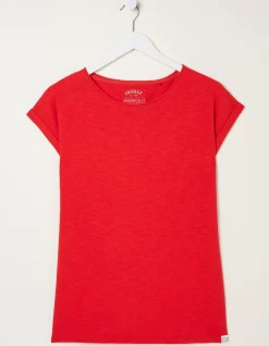 FatFace Organic Cotton Ivy T Shirt Tomato Red