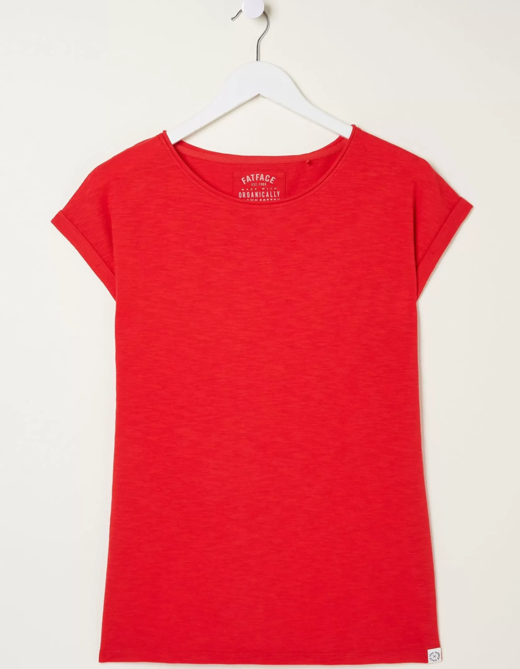 FatFace Organic Cotton Ivy T Shirt Tomato Red