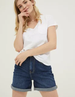 FatFace Organic Cotton Maggie T-Shirt White New