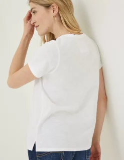 FatFace Organic Cotton Maggie T-Shirt White New