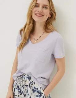 FatFace Organic Cotton Maggie T-Shirt Lilac