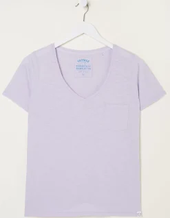 FatFace Organic Cotton Maggie T-Shirt Lilac