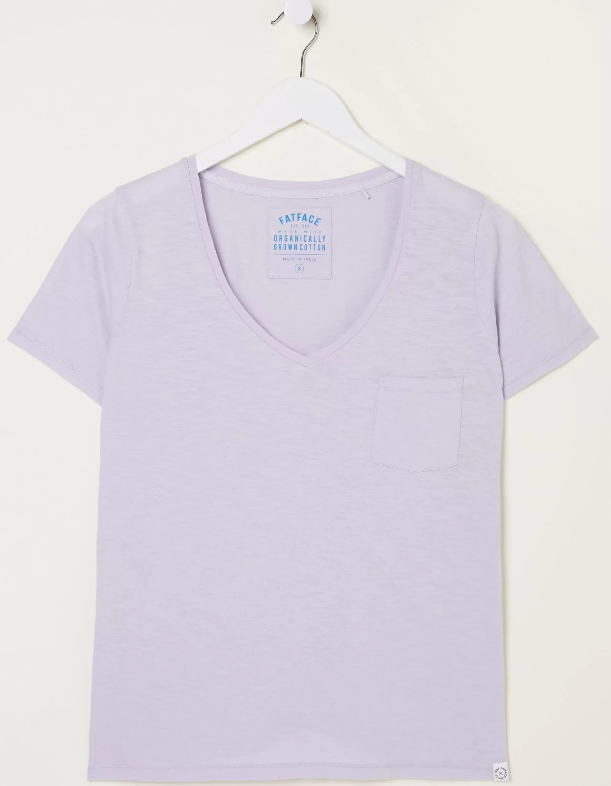 FatFace Organic Cotton Maggie T-Shirt Lilac