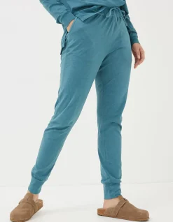 FatFace Organic Cotton Ottilie Jogger Light Teal Blue Clearance