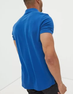 FatFace Organic Cotton Pique Polo Cobalt Blue Outlet