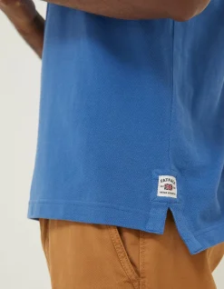 FatFace Organic Cotton Pique Polo Cobalt Blue Outlet