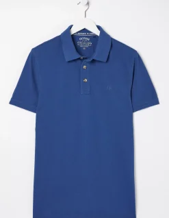 FatFace Organic Cotton Pique Polo Cobalt Blue Outlet