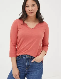 FatFace Organic Cotton Porter T Shirt Vintage Red Online