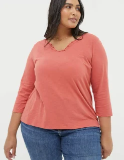 FatFace Organic Cotton Porter T Shirt Vintage Red Online