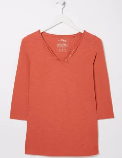 FatFace Organic Cotton Porter T Shirt Vintage Red Online
