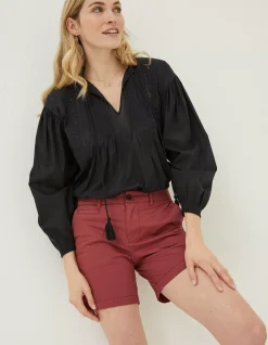 FatFace Padstow Chino Shorts Washed Red New