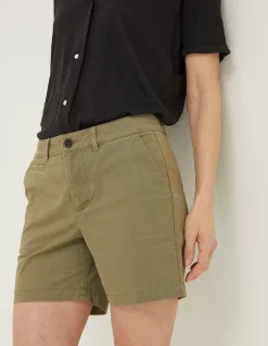 FatFace Padstow Chino Shorts Khaki Green Online