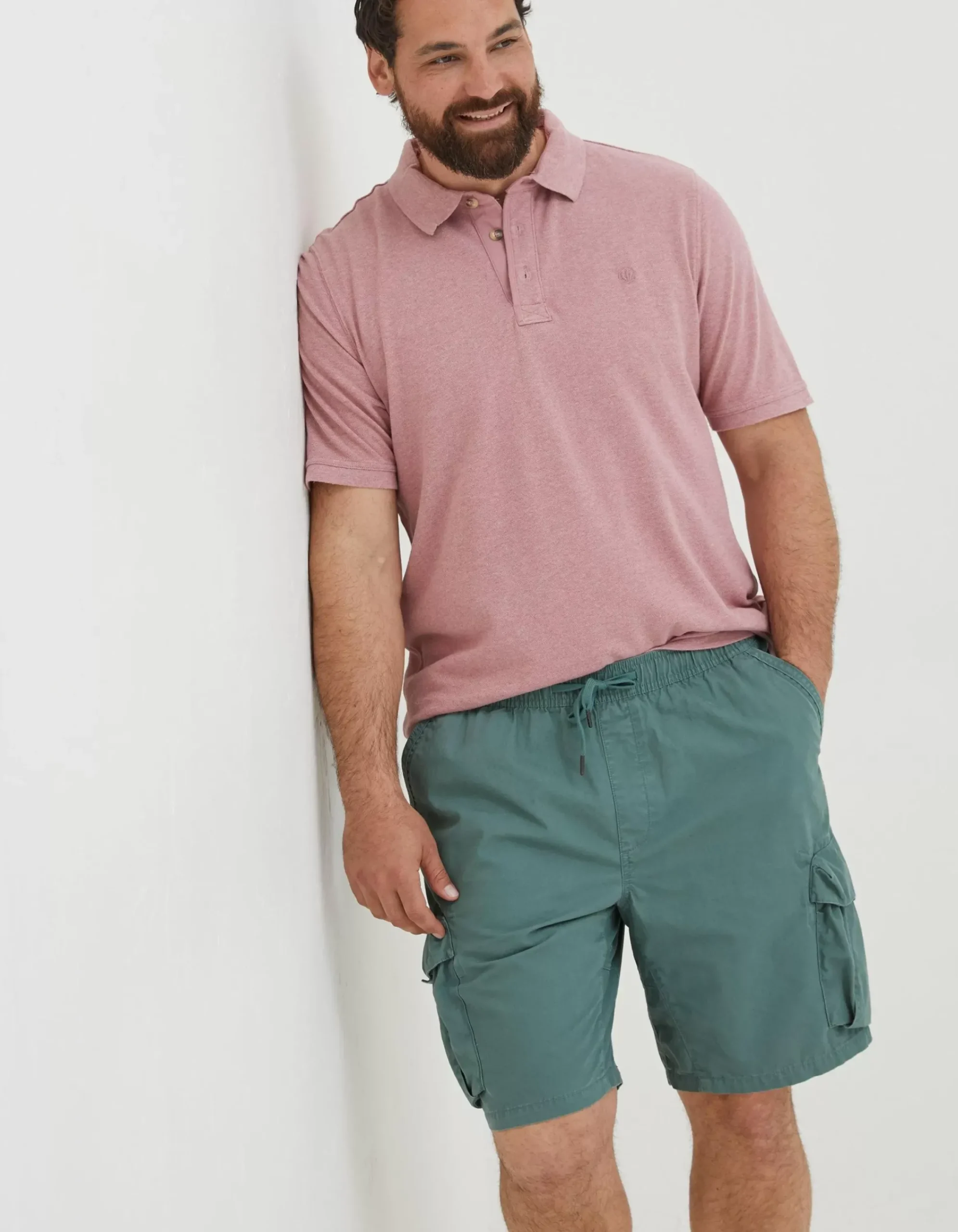 FatFace Padstow Pull On Cargo Shorts Dusky Green Best