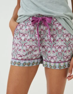FatFace Patch Work Bird Shorts Light Green Best