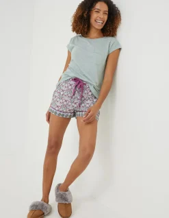 FatFace Patch Work Bird Shorts Light Green Best