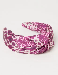 FatFace Patchwork Geo Head Band Purple New