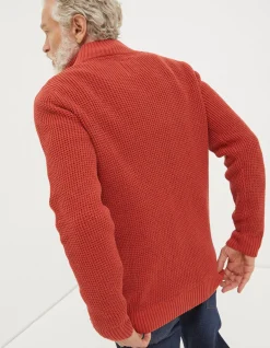 FatFace Pembrey Cotton Half Neck Jumper Washed Red Online