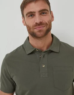 FatFace Perranporth Polo Khaki Green Discount