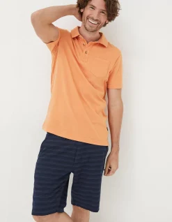 FatFace Perranporth Polo Dusky Orange Sale