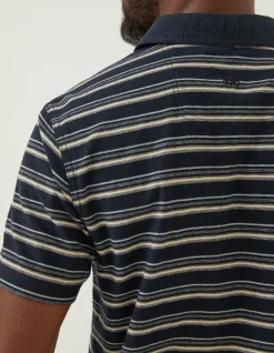 FatFace Perranporth Stripe Polo T-Shirt Navy Discount