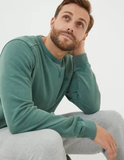 FatFace Petersfield Crew Neck Sweatshirt Teal Blue New