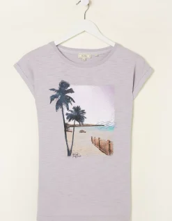 FatFace Photographic T Shirt Lilac Discount