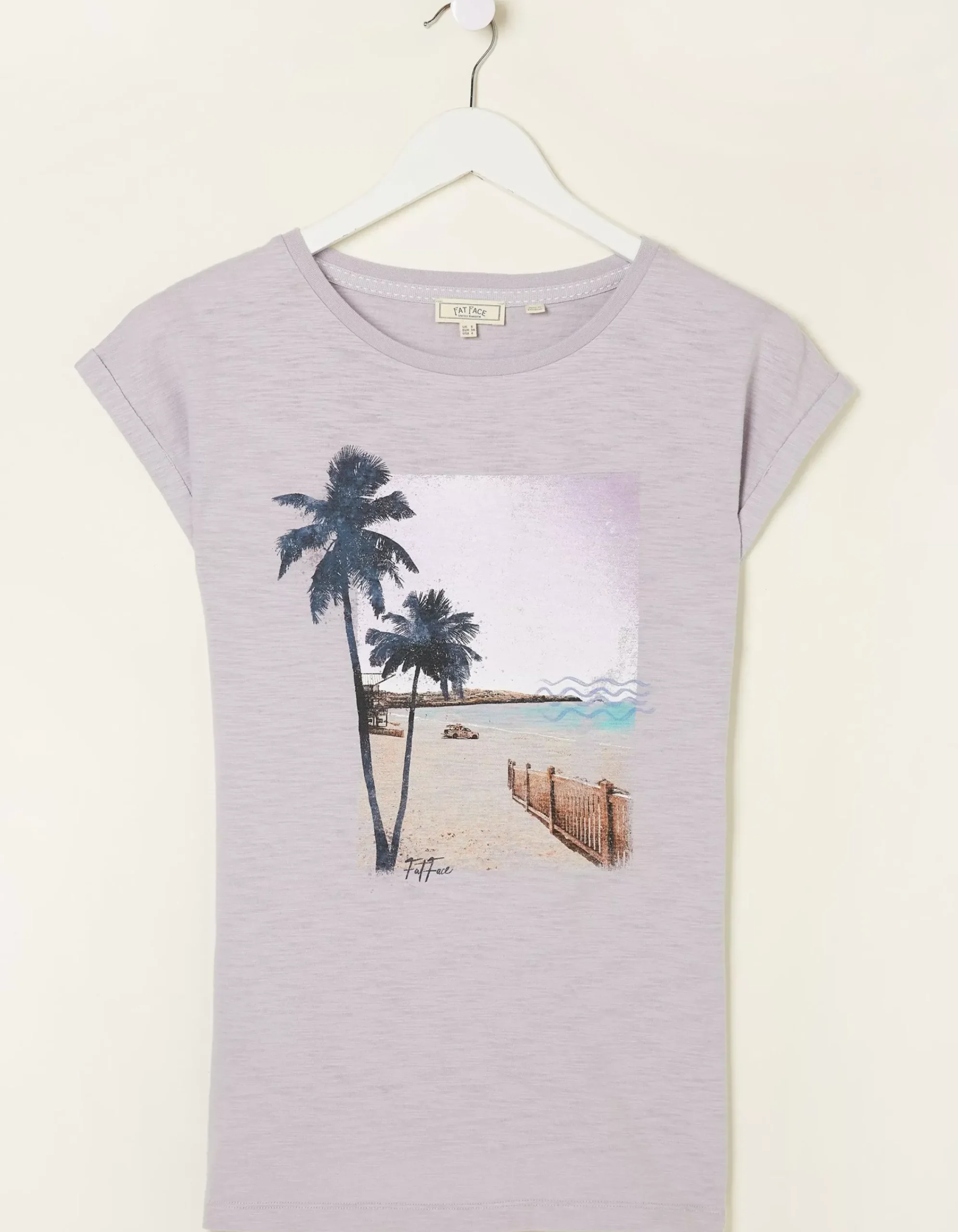 FatFace Photographic T Shirt Lilac Discount