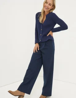 FatFace Piper Herringbone Trouser Navy Best