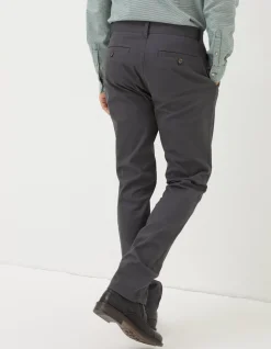 FatFace Pleated Chino Trousers Dark Grey Sale