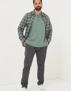 FatFace Pleated Chino Trousers Dark Grey Sale