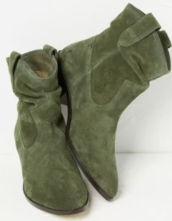 FatFace Polly Western Ankle Slouch Boot Green