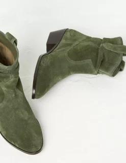 FatFace Polly Western Ankle Slouch Boot Green