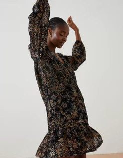 FatFace Poplar Floral Devore Dress Multi Sale