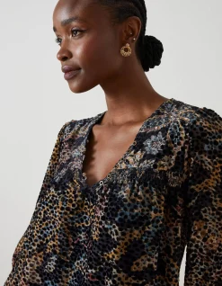 FatFace Poplar Floral Devore Dress Multi Sale