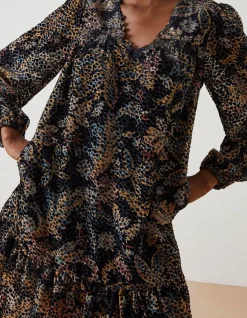 FatFace Poplar Floral Devore Dress Multi Sale