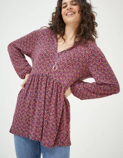 FatFace Poppy Retro Ditsy Longline Multi Colour Discount
