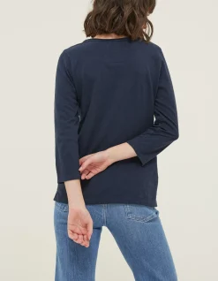 FatFace Porter Organic Cotton T Shirt Navy Hot