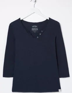 FatFace Porter Organic Cotton T Shirt Navy Hot