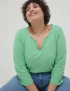FatFace Porter Organic Cotton T Shirt Light Green Best