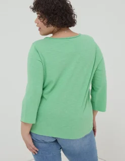 FatFace Porter Organic Cotton T Shirt Light Green Best