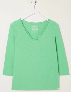 FatFace Porter Organic Cotton T Shirt Light Green Best
