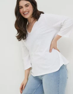 FatFace Porter Organic Cotton T Shirt White Best